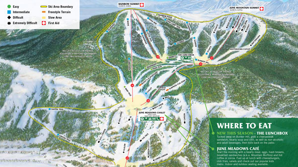 June Lake Skiing and Snowboarding trail map