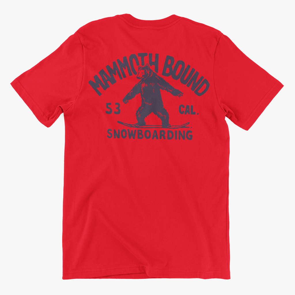 S53 snowboarding red tee